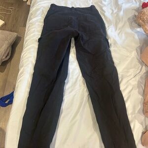 Black straight leg cargos